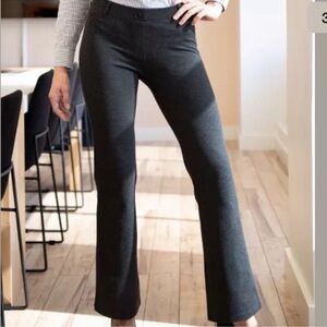 Betabrand Charcoal Gray Classic Dress Yoga Bootcut Pull On Pants Size Large